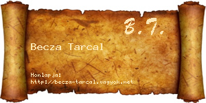 Becza Tarcal névjegykártya